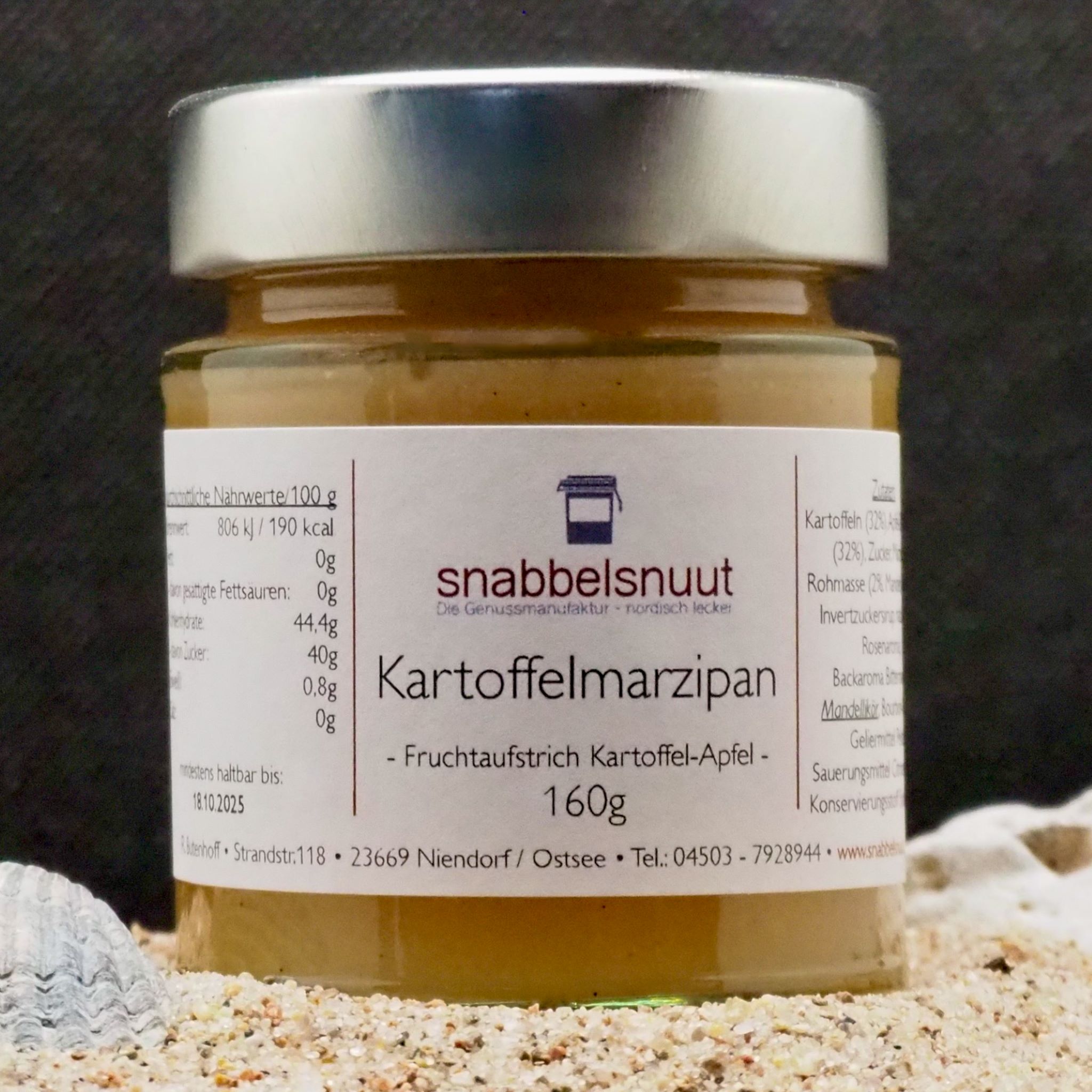 Fruchtaufstrich Kartoffelmarzipan mit Apfel