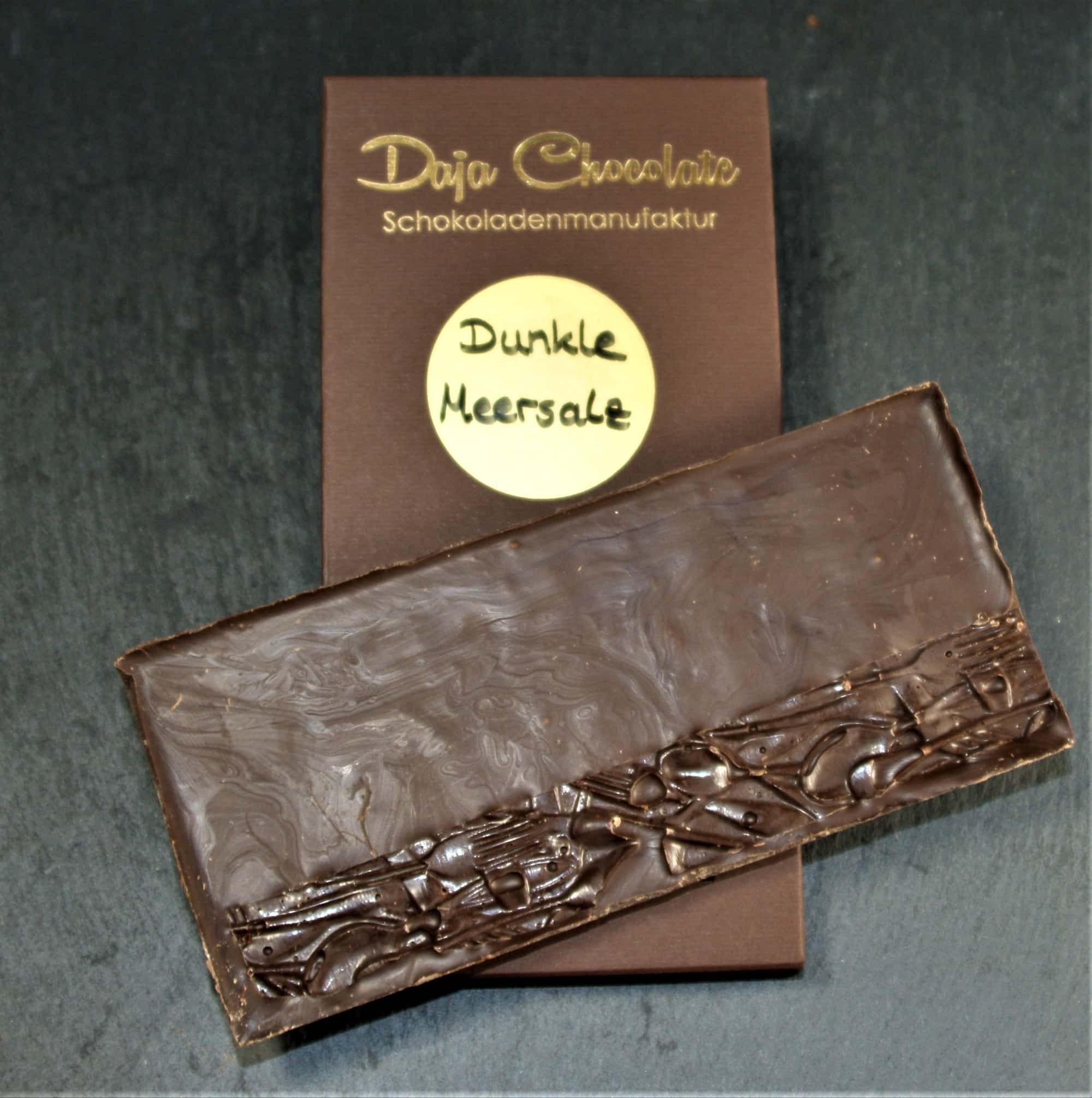 Dunkle Meersalz Schokolade Tafel