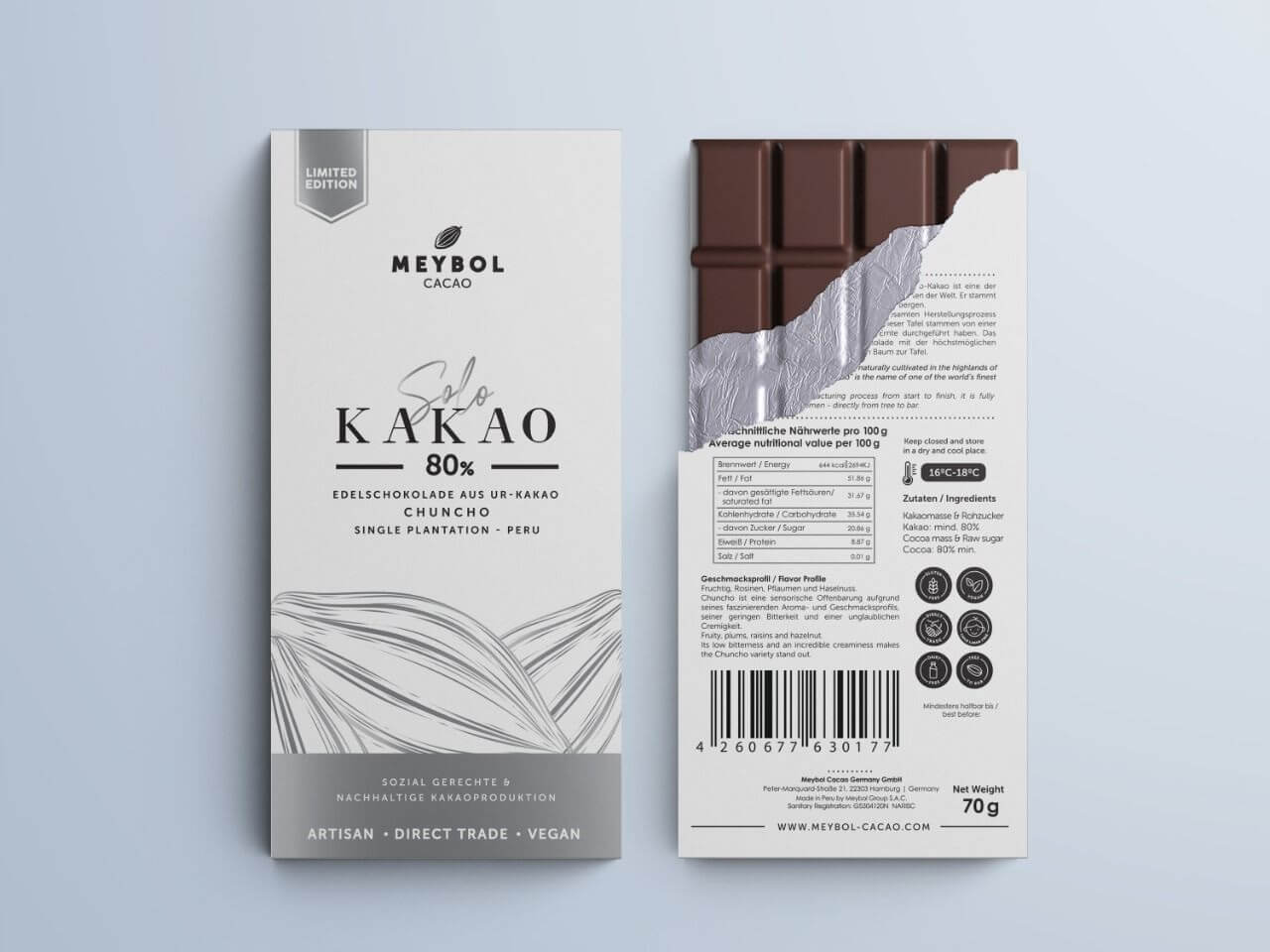 Solo Kakao 80% - Edelschokolade aus Ur-Kakao