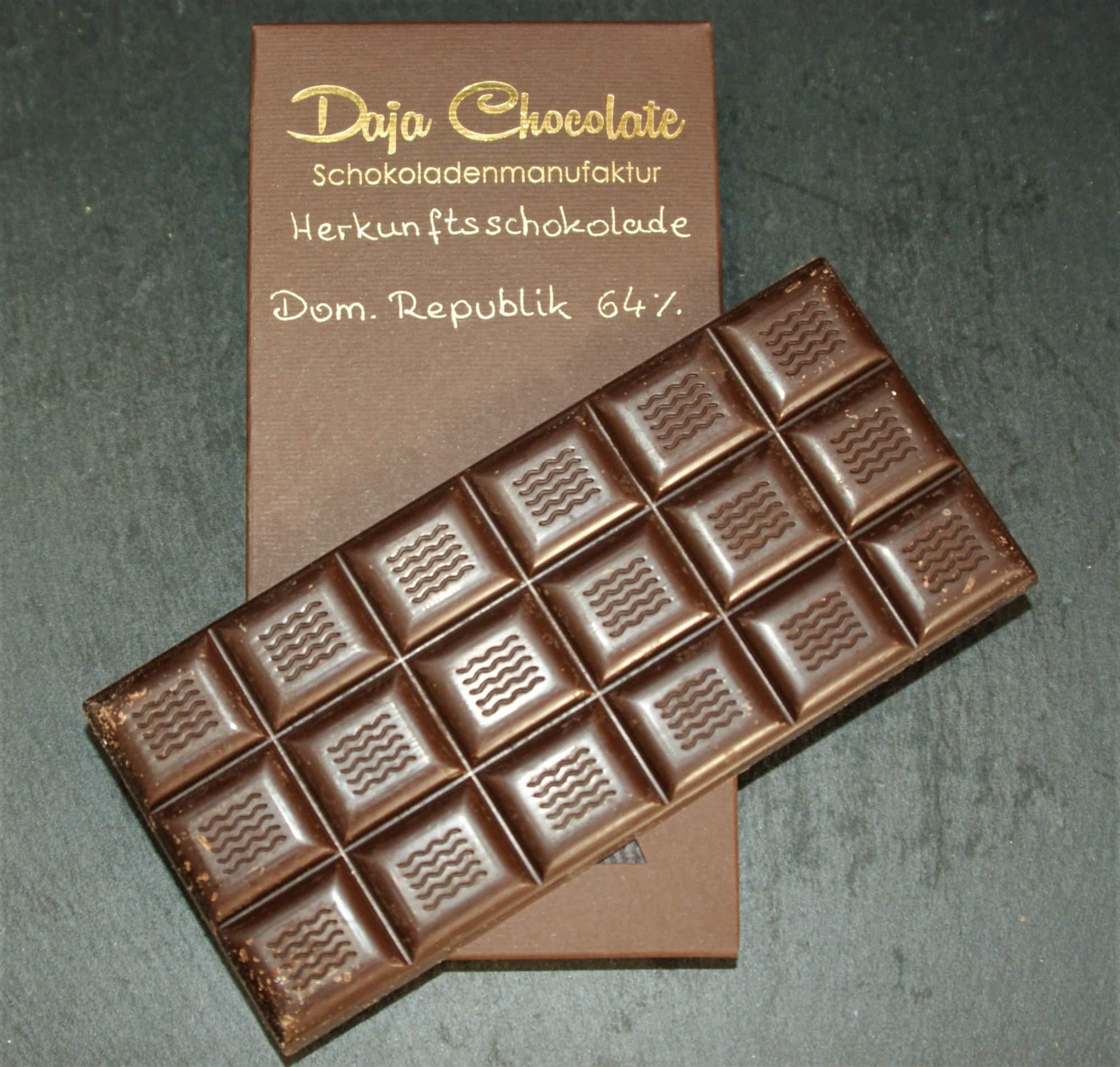 Herkunftsschokolade Dominikanische Republik 64% Lactosefrei und Vegan- 